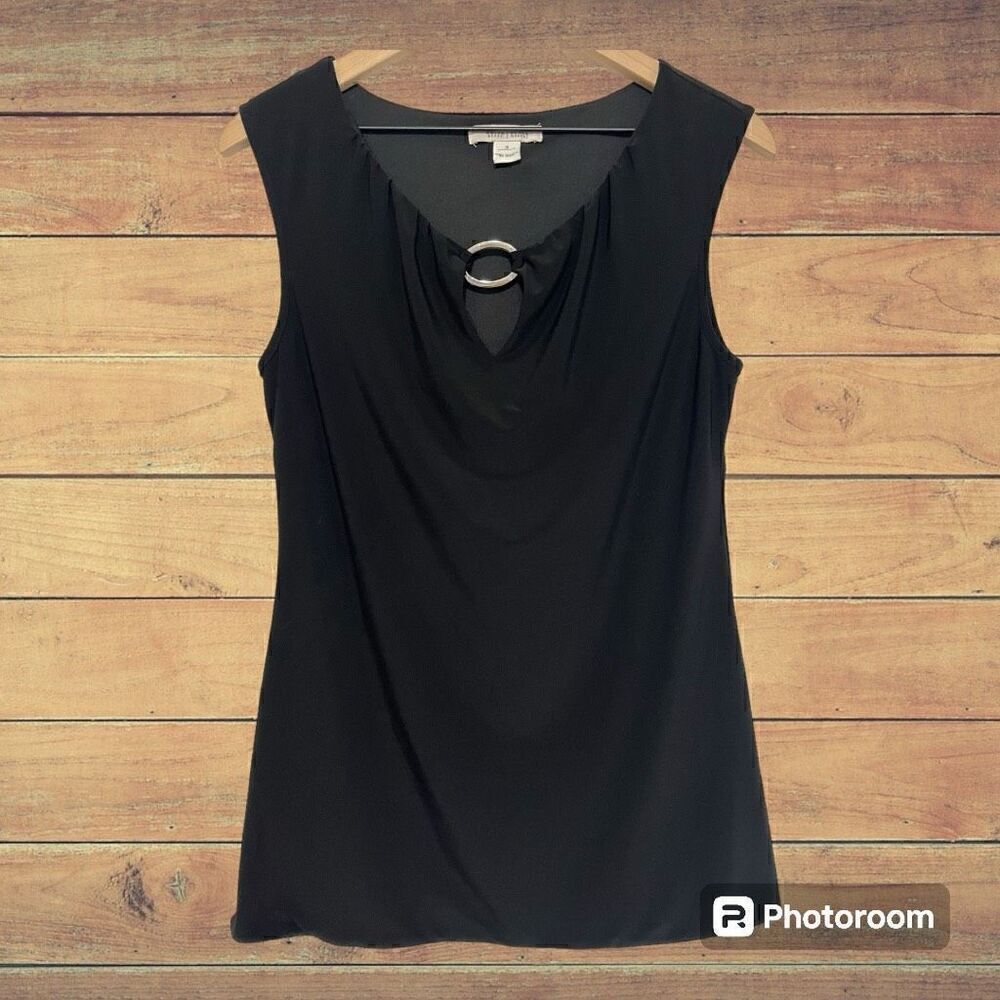 White House Black Market Black Sleeveless Mini Dress  Sz S   GUC